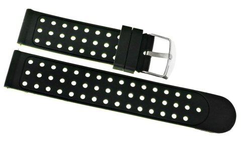 Pasek silikonowy do smartwatcha zielono-czarny 22 mm