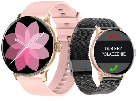 Smartwatch Damski Giewont GW330-4 Różowe Złoto/Czarny