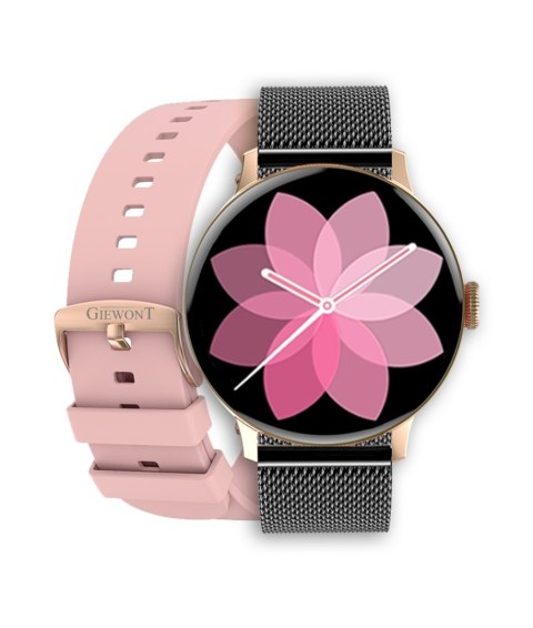 Smartwatch Damski Giewont GW330-4 Różowe Złoto/Czarny