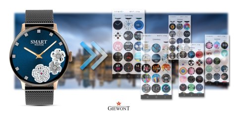 Smartwatch Damski Giewont GW330-4 Różowe Złoto/Czarny