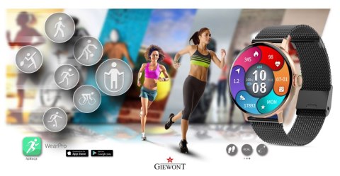 Smartwatch Damski Giewont GW330-4 Różowe Złoto/Czarny
