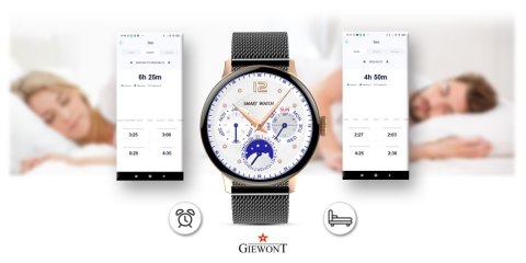 Smartwatch Damski Giewont GW330-4 Różowe Złoto/Czarny