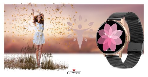 Smartwatch Damski Giewont GW330-4 Różowe Złoto/Czarny
