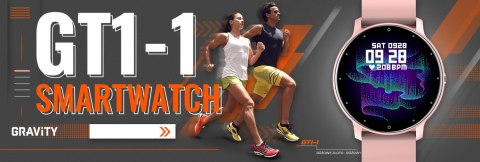 Smartwatch Damski Gravity GT1-1 Różowe Złoto/Różowy