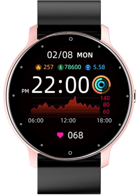 Smartwatch Damski Gravity GT1-2 Różowe Złoto/Czarny