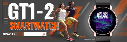 Smartwatch Damski Gravity GT1-2 Różowe Złoto/Czarny