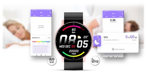 Smartwatch Damski Gravity GT1-2 Różowe Złoto/Czarny