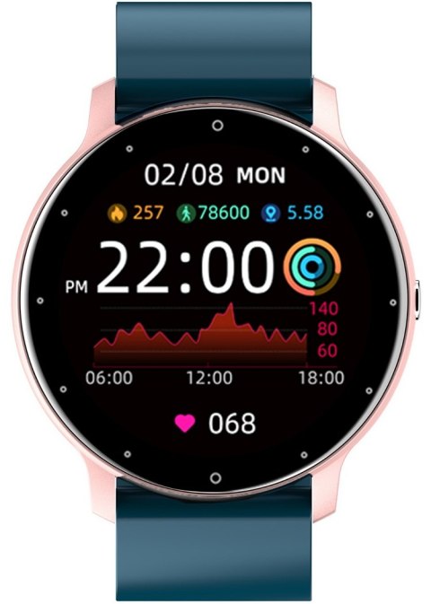 Smartwatch Damski Gravity GT1-4 Różowe Złoto/Niebieski