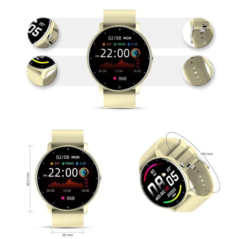 Smartwatch Damski Gravity GT1-6 Żółty