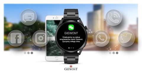 Smartwatch GIEWONT Vertex GW450-1 z Bransoletą i Paskiem