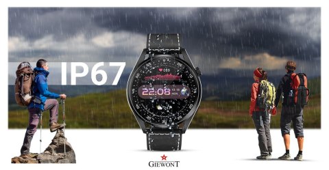 Smartwatch GIEWONT Vertex GW450-2 Czarny + Skórzany Pasek