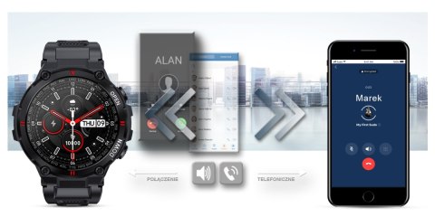 Smartwatch Gravity GT7-1 Czarny silikonowy