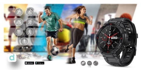 Smartwatch Gravity GT7-1 Czarny silikonowy