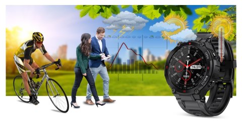 Smartwatch Gravity GT7-1 Czarny silikonowy