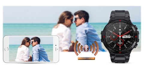 Smartwatch Gravity GT7-1 Czarny silikonowy