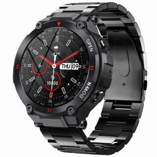 Smartwatch Gravity GT7-2 - Czarny z czarną bransoletą