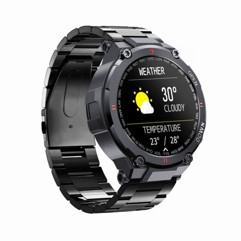 Smartwatch Gravity GT7-2 - Czarny z czarną bransoletą