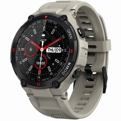 Smartwatch Gravity GT7-4 Szaro-Czarny z Paskiem Silikonowym