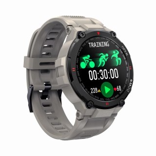 Smartwatch Gravity GT7-4 Szaro-Czarny z Paskiem Silikonowym