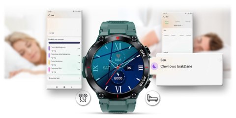 Smartwatch Gravity GT8-3 Zielony - sportowy design