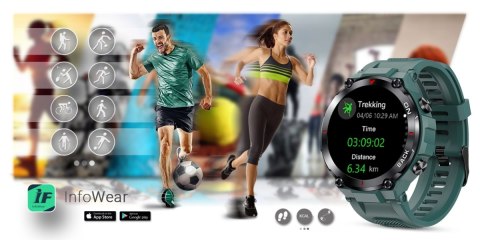 Smartwatch Gravity GT8-3 Zielony - sportowy design