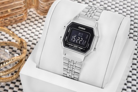 Zegarek Damski CASIO Vintage LA680WA-1BDF - Styl Lat 80.