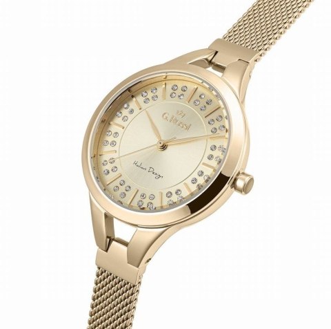 Zegarek Damski G.Rossi 12110B-4D1 Złoty z Cyrkoniami