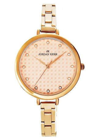 Zegarek damski Jordan Kerr AW477-2 różowe złoto z cyrkoniami