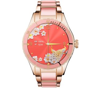 Smartwatch Damski Rubicon RNCE82 Różowe Złoto z Bransoletą