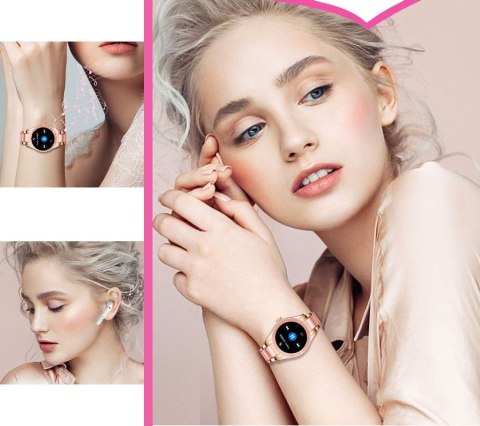 Smartwatch Damski Rubicon RNCE82 Różowe Złoto z Bransoletą