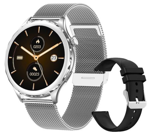Smartwatch Rubicon RNCF02-1 Srebrny z Paskiem i Bransoletą