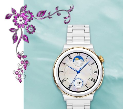 Smartwatch Rubicon RNCF02-1 Srebrny z Paskiem i Bransoletą