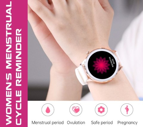 Smartwatch Rubicon RNCF02-1 Srebrny z Paskiem i Bransoletą