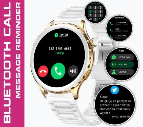 Smartwatch Rubicon RNCF02-1 Srebrny z Paskiem i Bransoletą