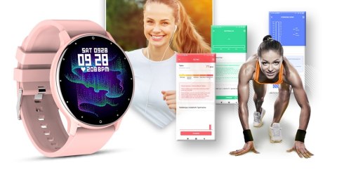 Smartwatch GIEWONT GW120-1 Różowy - Elegancja i Technologia