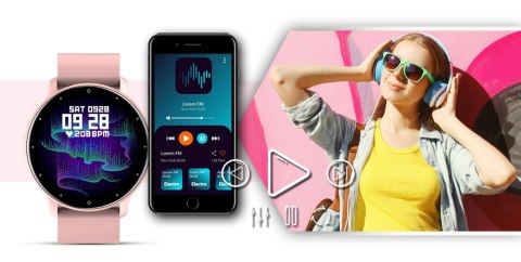 Smartwatch GIEWONT GW120-1 Różowy - Elegancja i Technologia