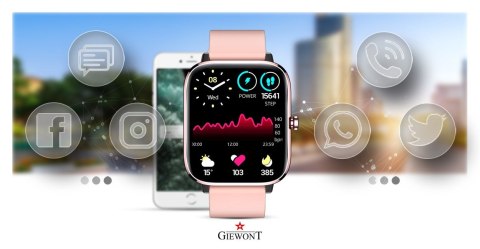 Smartwatch Giewont GW230-1 Różowe Złoto - Funkcja Rozmów