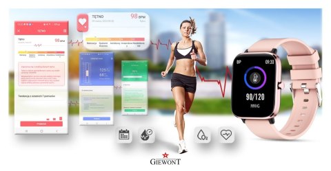 Smartwatch Giewont GW230-1 Różowe Złoto - Funkcja Rozmów