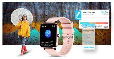 Smartwatch Giewont GW230-1 Różowe Złoto - Funkcja Rozmów