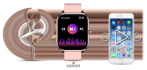 Smartwatch Giewont GW230-1 Różowe Złoto - Funkcja Rozmów