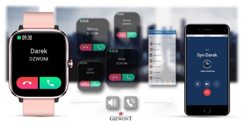 Smartwatch Giewont GW230-1 Różowe Złoto - Funkcja Rozmów