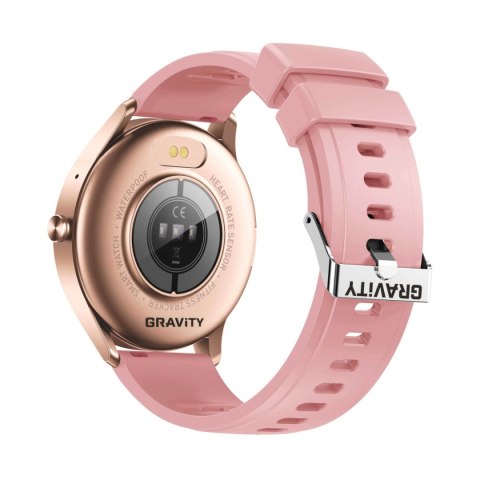 Smartwatch Damski Gravity GT2-1 Różowe Złoto