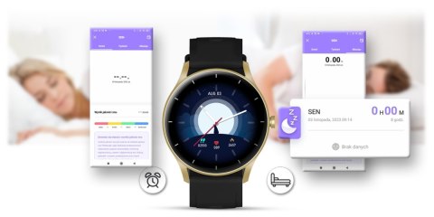 Smartwatch Gravity GT2-3 Złoto-Czarny