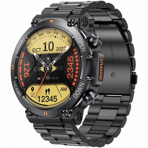 Smartwatch Gravity GT7-2 PRO - Czarny z bransoletą