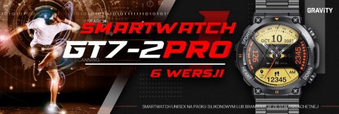 Smartwatch Gravity GT7-2 PRO - Czarny z bransoletą