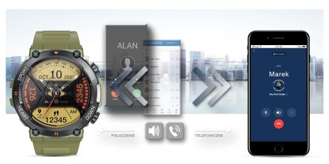 Smartwatch Gravity GT7-3 PRO - Zielono-czarny