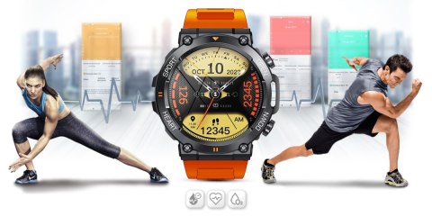Smartwatch Gravity GT7-5 PRO Czarno-Pomarańczowy