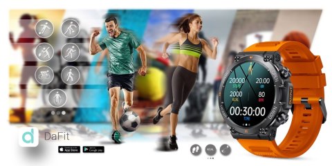 Smartwatch Gravity GT7-5 PRO Czarno-Pomarańczowy