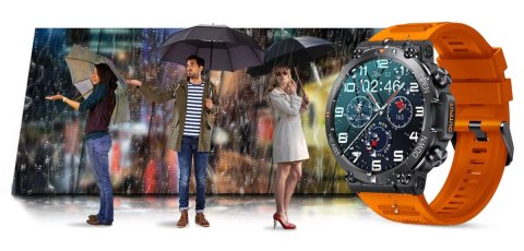 Smartwatch Gravity GT7-5 PRO Czarno-Pomarańczowy