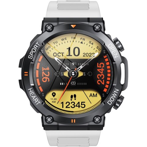 Smartwatch Gravity GT7-6 PRO Czarny z Białym Paskiem